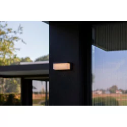 LUTEC ZELNA HYBRID outdoor wall lamp, perfect for the terrace, LED 9W IP44