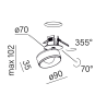 AQFORM QRLED next G/K wpuszczany 16480 nowoczesny reflektorek LED