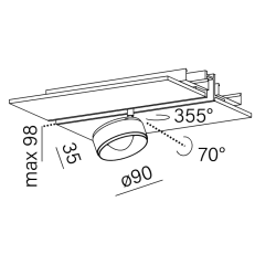 AQFORM QRLED next high multitrack 16483 on a magnetic rail, 5 colors