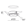 AQFORM QRLED next move trim recessed 38063 round LED fixture