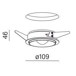 AQFORM QRLED next trim recessed round modern 6W/8.5W 5 colors