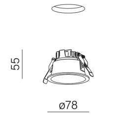 AQFORM HOLLOW lens move LED recessed 38057 IP44 round modern