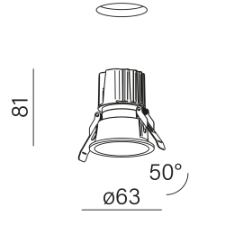 AQFORM HOLLOW move LED 38060 modern LED eyelet for the ceiling, 2 colors