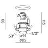 AQFORM SWING next GU10 38069 with frame, angular lighting, 4 colors