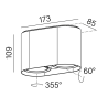 AQFORM VYRO x2 round move LED surface-mounted 47038 adjustable