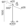 AQFORM PET micro LED upright 26569 lampa stojąca 150cm 4 kolory