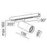 AQFORM HYPER zoom LED multitrack 16450 lampa nowoczesna biała, czarna