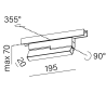 AQFORM RAFTER mini move LED multitrack 16466 rectangular magnet lamp