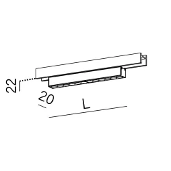 AQFORM RAFTER mini points LED 16457 multitrack LED line with a magnet