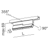 AQFORM RAFTER mini points move LED regulowana lampa szynowa na magnes