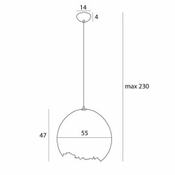 MAXlight Nest P0539 mała biała lampa wisząca kula żarówka E27