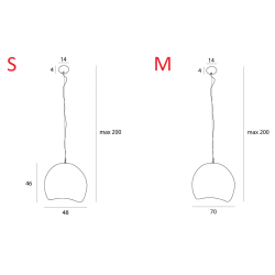 MAXlight Pierre P0533/4 lampa wisząca E27 15W IP20 biały 2 rozmiary