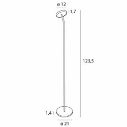 MAXLIGHT Ibiza F0060 metalowa lampa podłogowa malowana na czarno