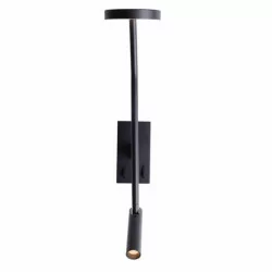 MAXlight Ibiza W0349 metal black LED wall lamp, adjustable reflector