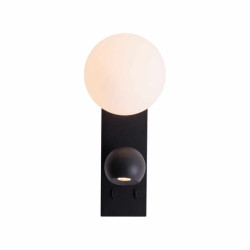 MAXlight Atom W0351 metal black LED wall lamp 3000K ball shape