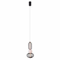 MAXLIGHT Bora P0591/2 lampa wisząca LED czarny + złoty, białe kule