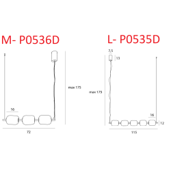 Maxlight Elena P0535D/6D nowoczesna lampa wisząca LED kształt kul