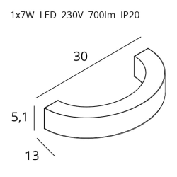 MAXlight Lotus kinkiet LED metal/akryl złoty/brązowy 3 lata gwarancji