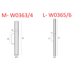 Maxlight Fayette  elegancki kinkiet LED aluminium+szkło, złoty, czarny