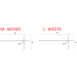 MAXlight Arne W0369/70 LED wall lamp 3000K black oblong 60/90 cm IP44