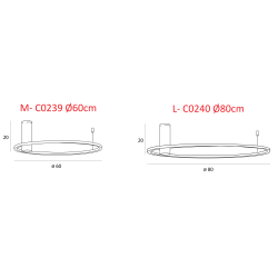 MAXLIGHT Queen C0239/40 LED ceiling lamp 3000K brushed gold 2 sizes