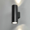 Kobi QUERK 5 double-sided wall lamp IP54, black, GU10 aluminum, glass