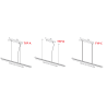 ELKIM SLIMA/Z 122 oblong LED hanging lamp 61-203cm white, black