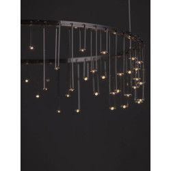 LUCES HUARAZ LE44450/1/2 lampa wisząca LED 3 rozmiary czarna 3000K