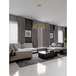 LUCES HUARAZ LE44455/6 lampa LED złota, średnica 65/80cm 3000K IP20