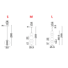 LUCES MORROS LE44486/7/9 wisząca lampa LED, 3 rozmiary, złoty/czarny