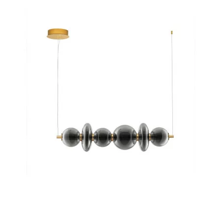 LUCES MORROS LE44488 LED hanging lamp gold/black 3000K glass/metal