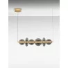 LUCES MORROS LE44488 LED hanging lamp gold/black 3000K glass/metal