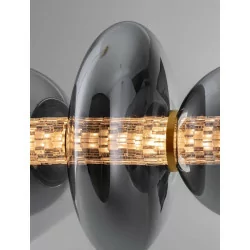 LUCES MORROS LE44488 LED hanging lamp gold/black 3000K glass/metal