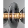 LUCES MORROS LE44488 LED hanging lamp gold/black 3000K glass/metal