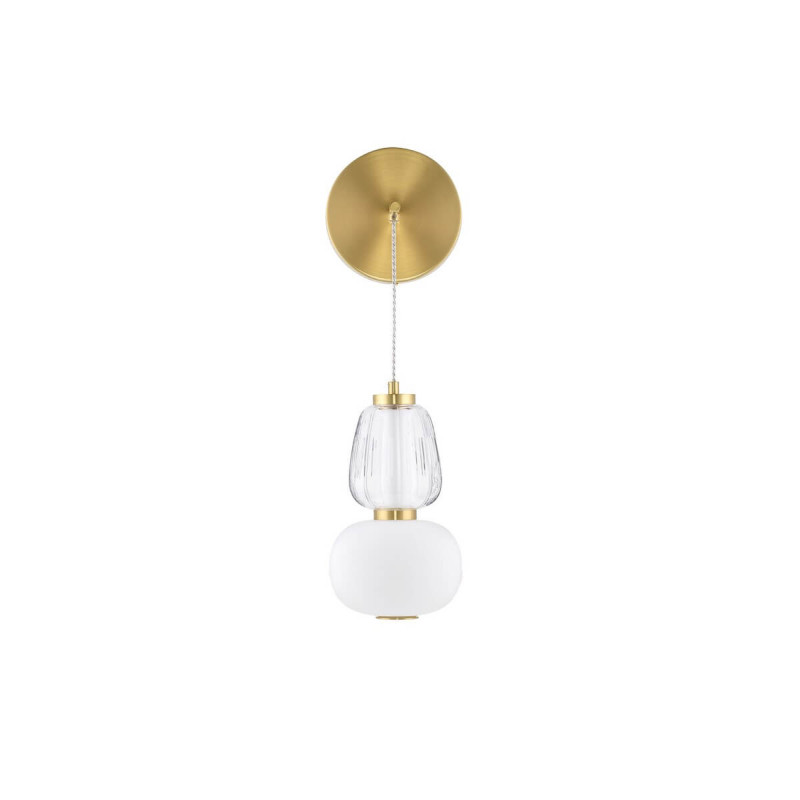 LUCES ARROYOS LE44493 elegant hanging wall lamp, glass and metal, gold