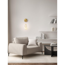 LUCES ARROYOS LE44493 elegant hanging wall lamp, glass and metal, gold