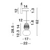 LUCES ARROYOS LE44493 elegancki kinkiet wiszący, szkło i metal, złoty