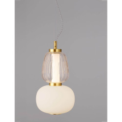 LUCES ARROYOS LE44494/5 elegant LED hanging lamp gold 2 sizes