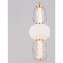 LUCES ARROYOS LE44494/5 elegancka lampa wisząca LED złota 2 rozmiary