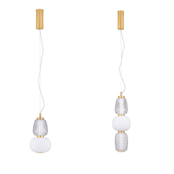 LUCES ARROYOS LE44494/5 elegant LED hanging lamp gold 2 sizes