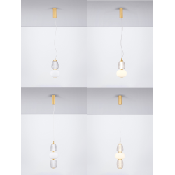 LUCES ARROYOS LE44494/5 elegant LED hanging lamp gold 2 sizes