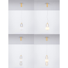 LUCES ARROYOS LE44494/5 elegant LED hanging lamp gold 2 sizes