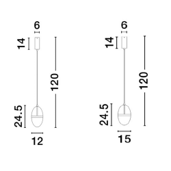 LUCES ARENA LE44329/30 lampa wisząca LED 3000K, złota, 2 rozmiary