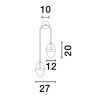 LUCES ARENA LE44334 złoty kinkiet LED 24W 3000K, szkło/metal, IP20