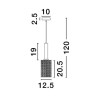 LUCES OROYA LE44335 lampa wisząca E27 max. 12W kolor złoty