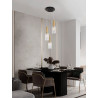 LUCES OROYA LE44336/7 gold hanging lamp in 2 sizes, glass/metal