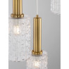 LUCES OROYA LE44336/7 gold hanging lamp in 2 sizes, glass/metal