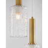 LUCES OROYA LE44336/7 gold hanging lamp in 2 sizes, glass/metal