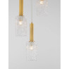 LUCES OROYA LE44336/7 gold hanging lamp in 2 sizes, glass/metal