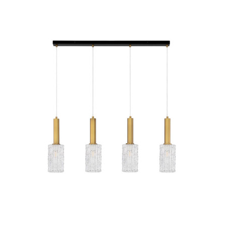 LUCES OROYA LE44338 gold-black hanging lamp 4xE27 glass/metal, IP20